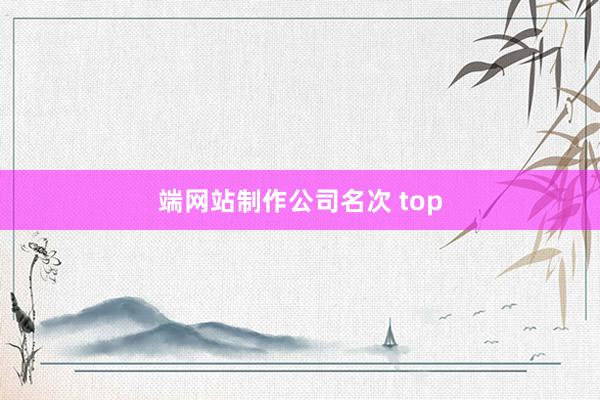 端网站制作公司名次 top